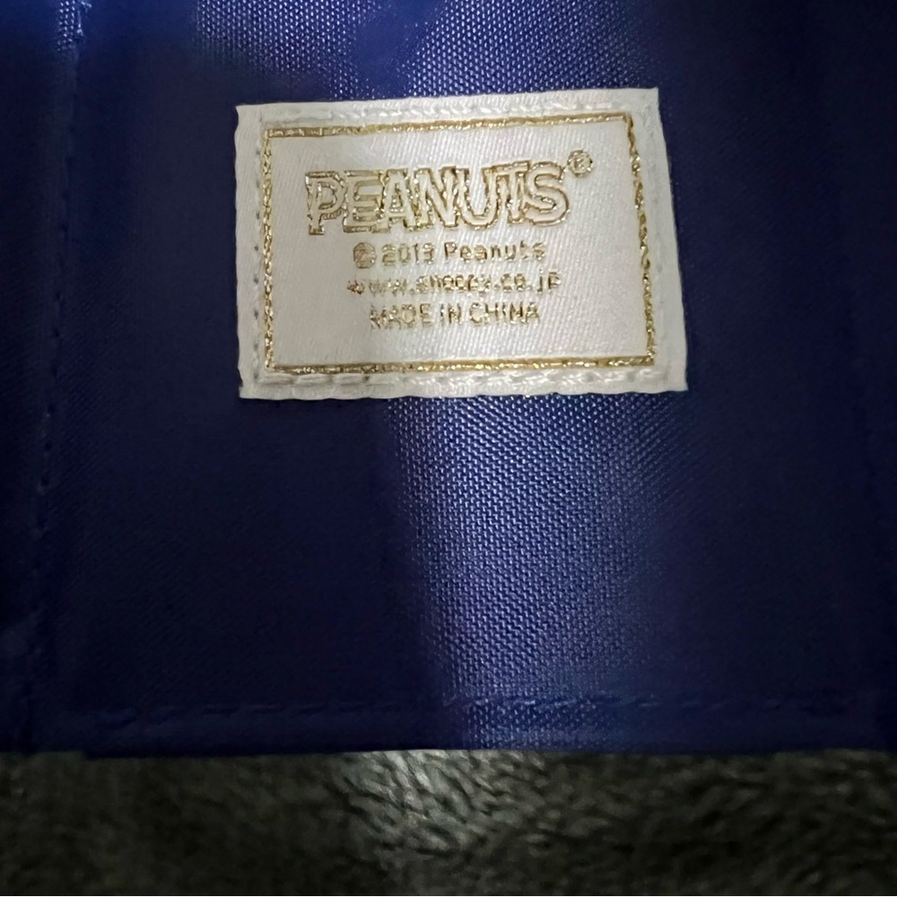 Peanuts Trifold Rare Mini Blue/White Leather Kiss lock Wallet - Picture 10 of 12
